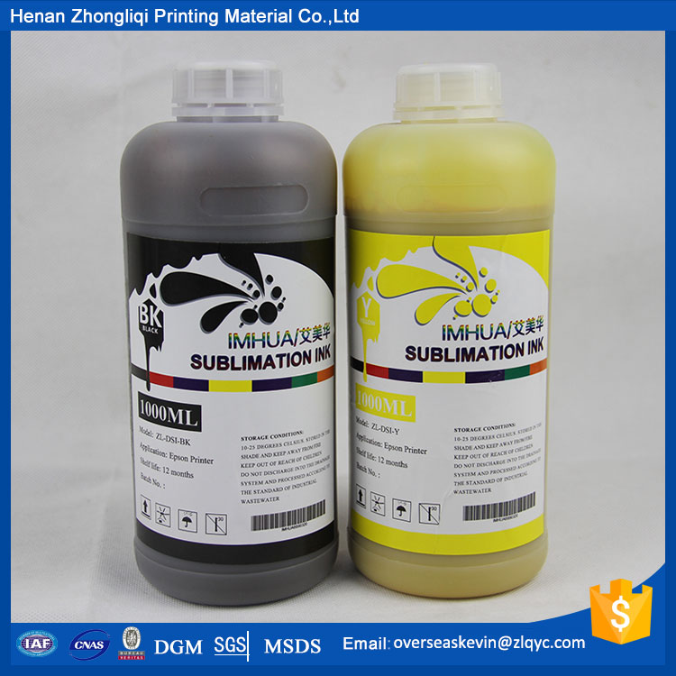 CMYK 1000ml Inkjet sublimation ink for A4 printer