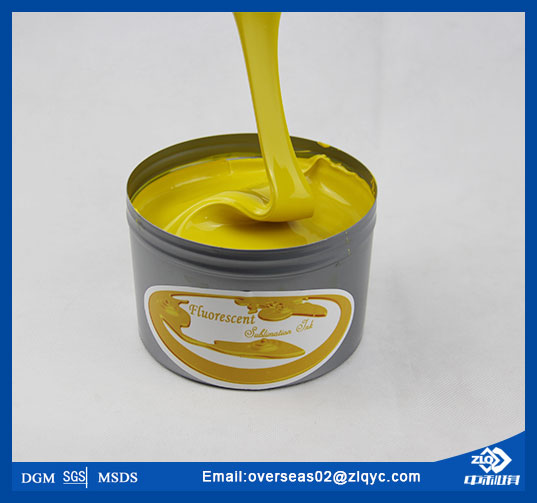 Fluorescent yellow sublimation ink for offset printing machi